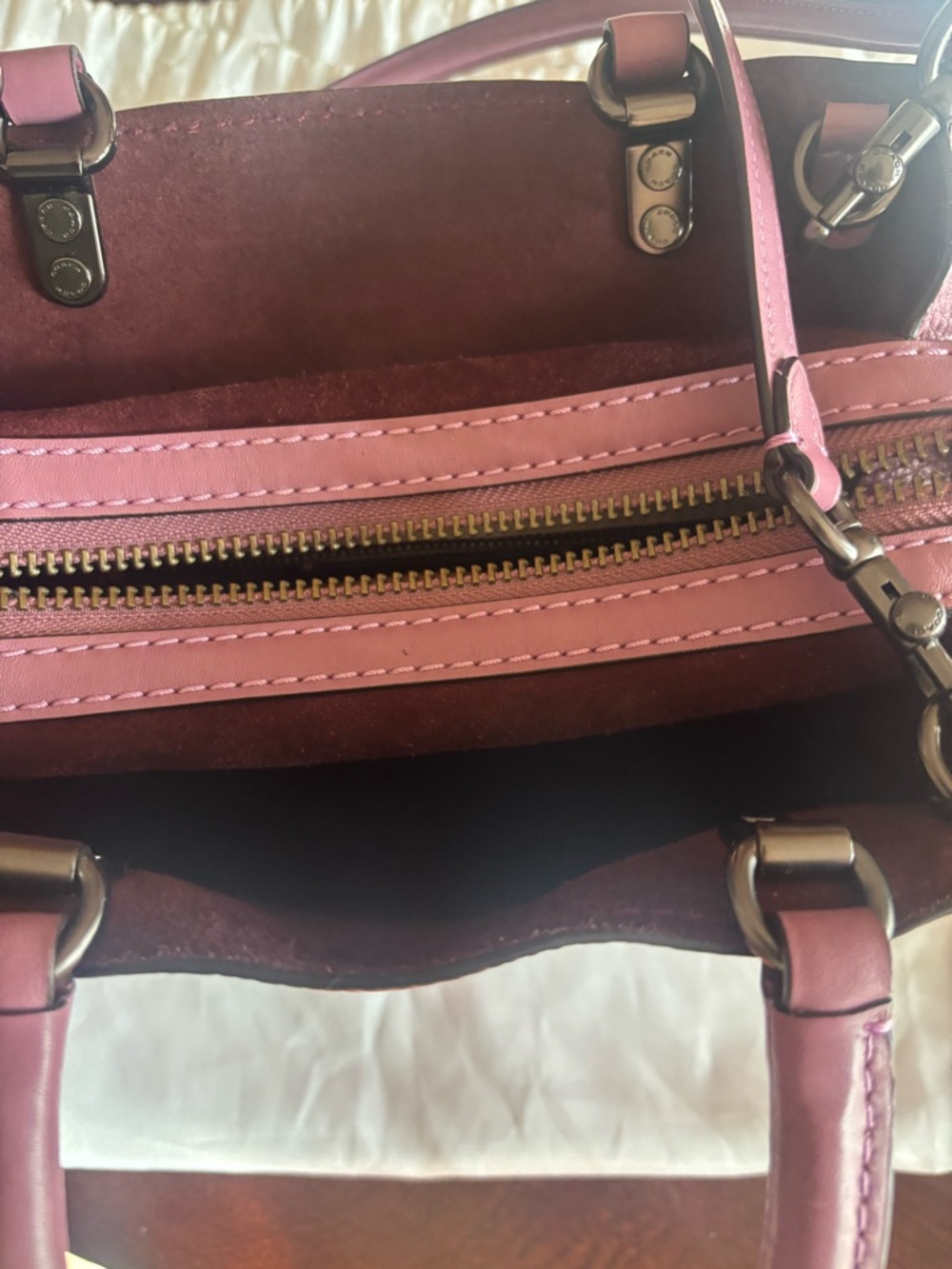 Coach Primrose Rogue 25 Pebbled Leather Top-Handle Satchel - Picture 5 of 8